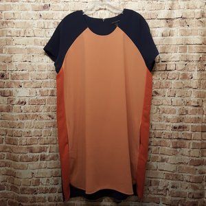 Banana Republic Color Block Shift Dress Size 14 EUC